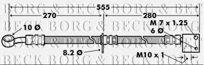 BORG & BECK bbh7444 -  Тормозной шланг